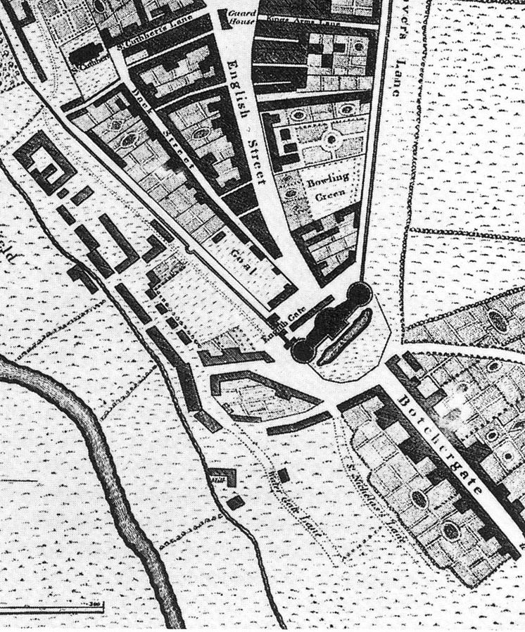 Botchergate Map 1750